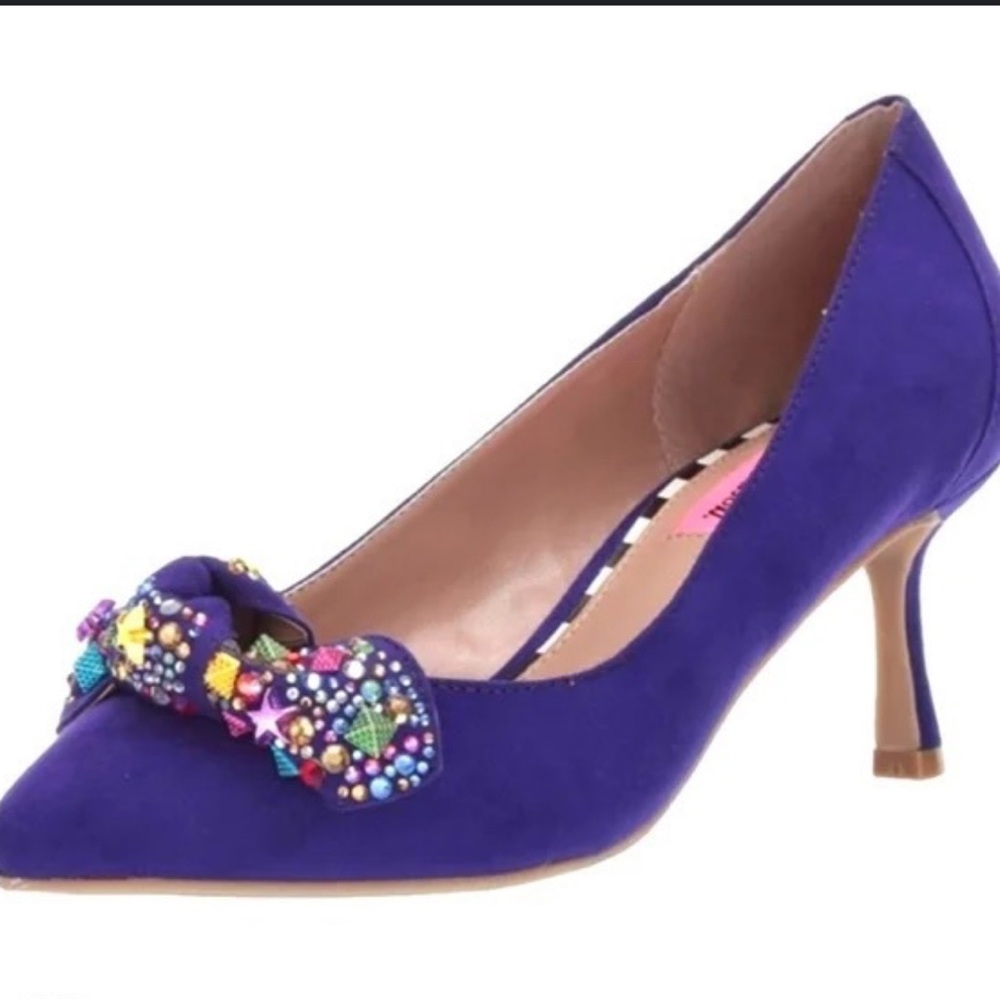 Betsey Johnson Purple Embellished Heels
